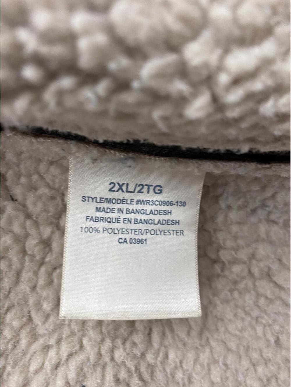 Vintage Y2k Windriver Women's Brown Faux Shearling Jacket w Contrast Trim SZ 2XL - Picture 5 of 5